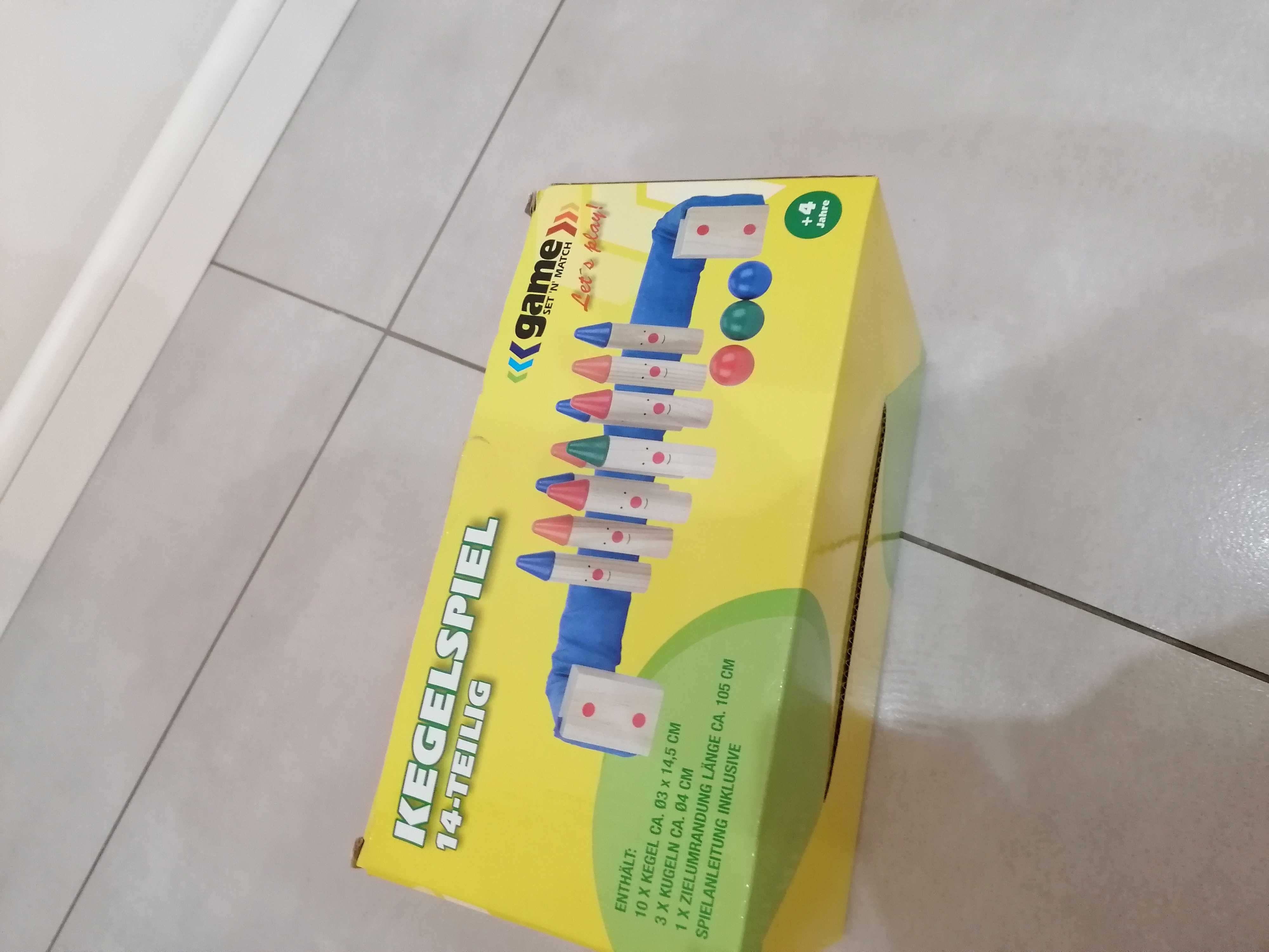 Drewniane kręgle kredki Game set'n' match 4+