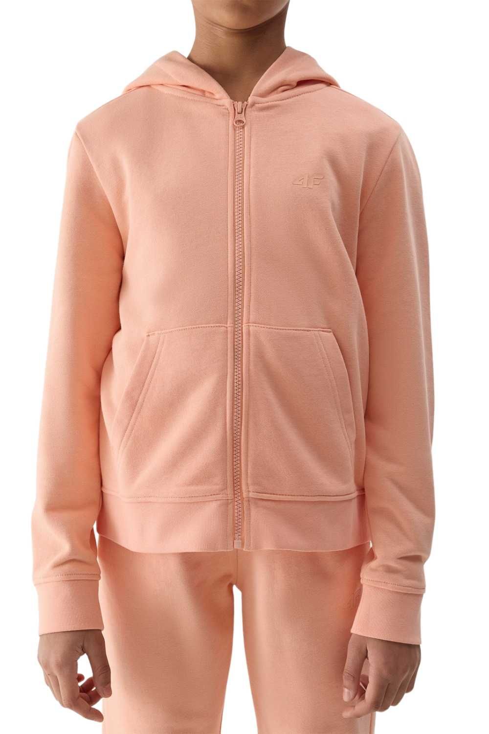 Bluza dziewczęca dresowa rozpinana z kapturem 4F: różne rozmiary