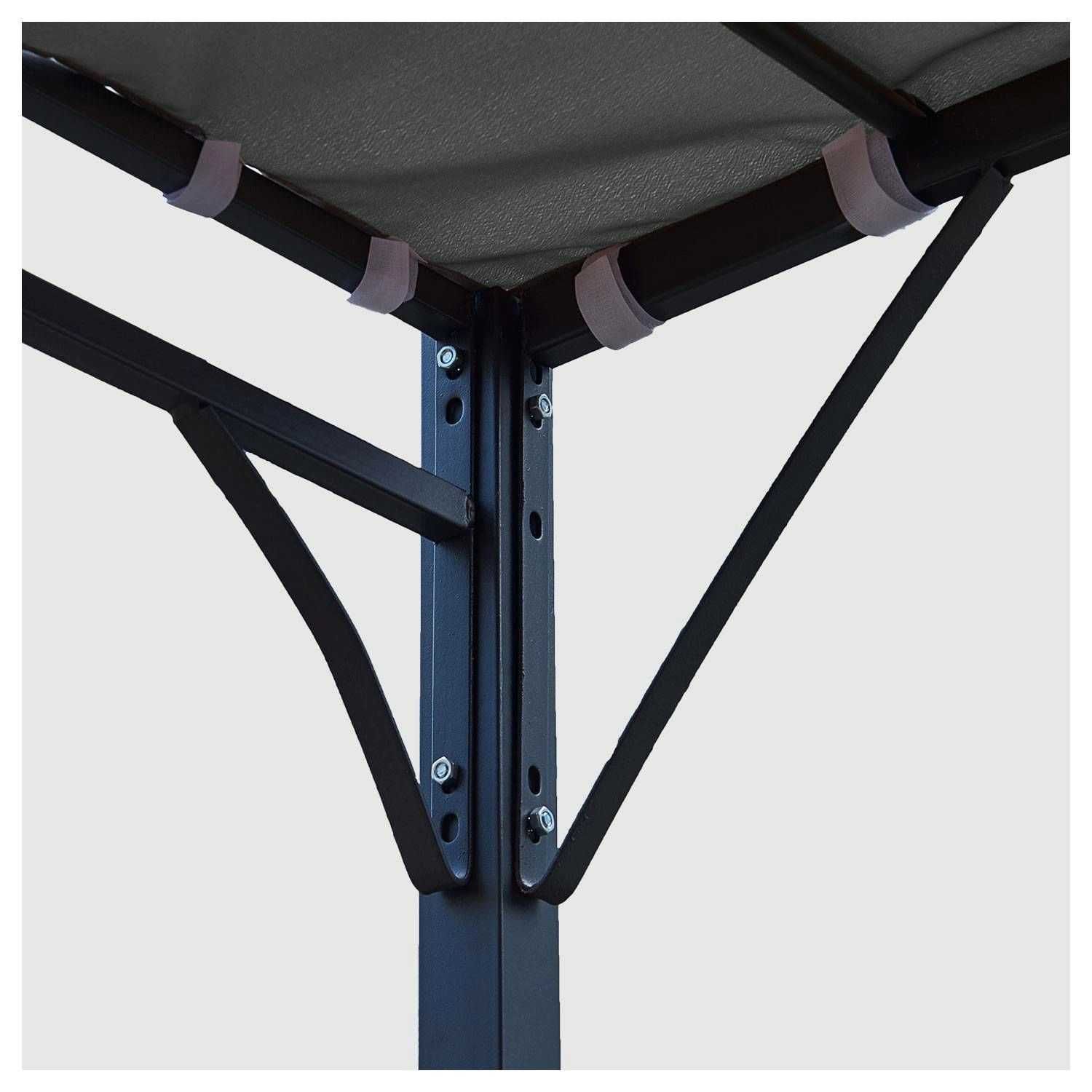 PERGOLA de Aço e Alumínio - 3 x 2,5 Metros - Cinza
