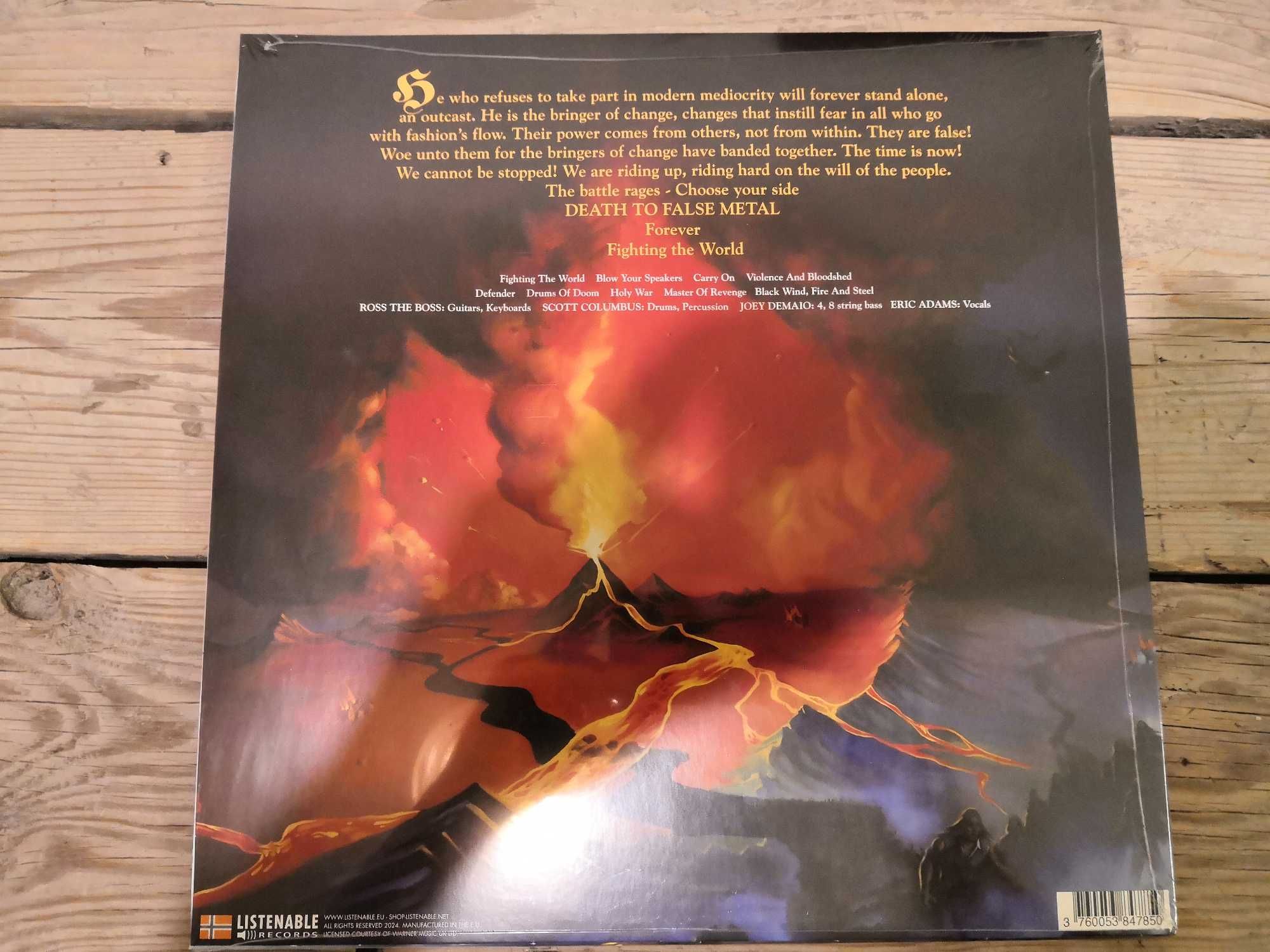 Manowar Fighting the World kolorowy winyl LP nowy w folii