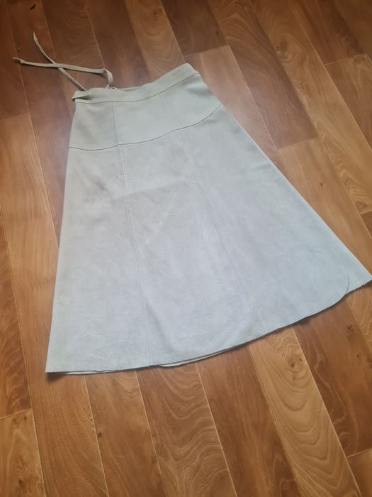 Замшева Спідниця  на  запах.