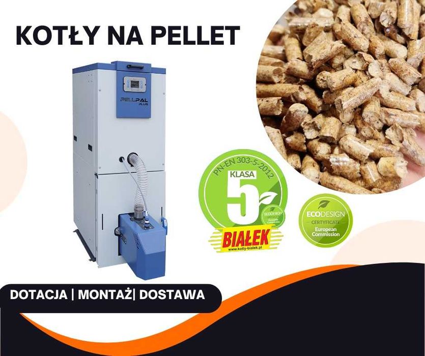 Kocioł na PELLET PellPal Slim Plus 15kW 150m2 5klasa/dotacja