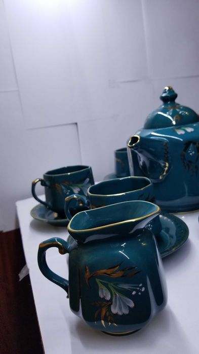 Изысканный, заказной, чайный сервиз фарфор УССР коростень 72