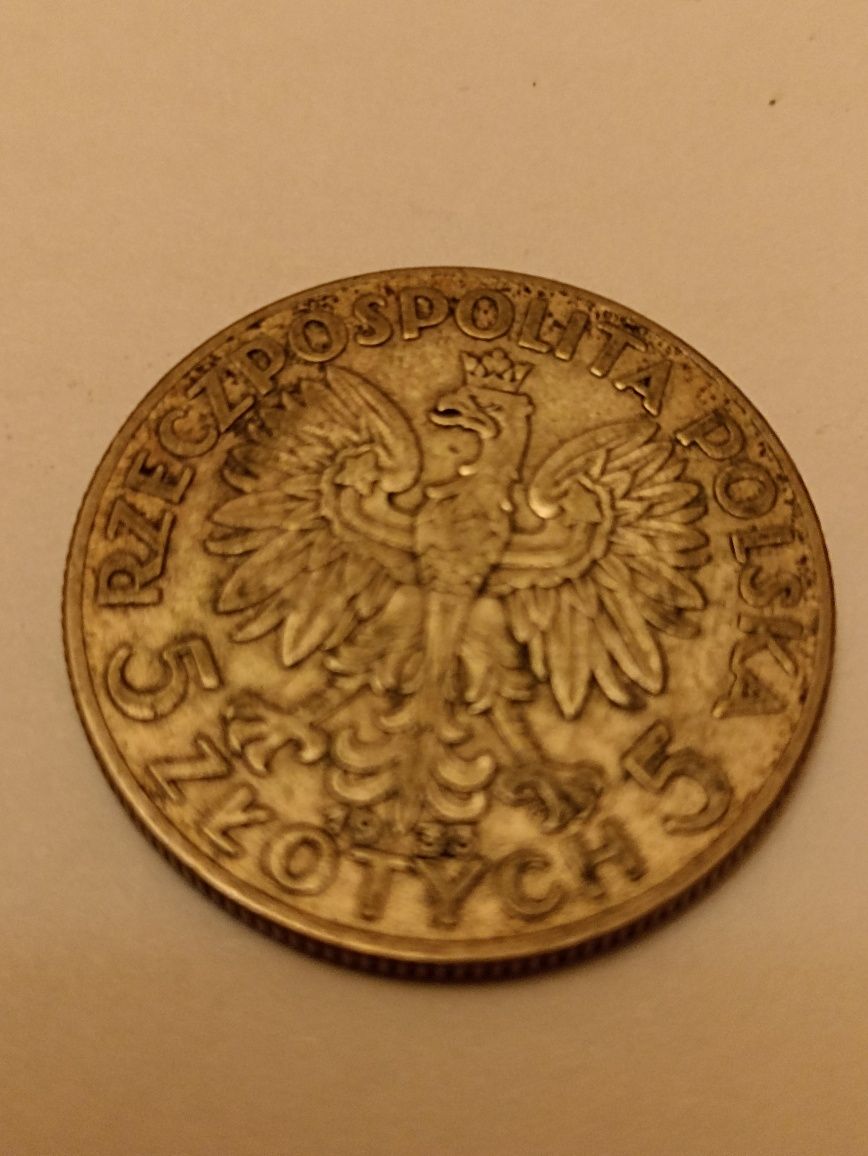 5 złotych głowa kobiety 1933 r