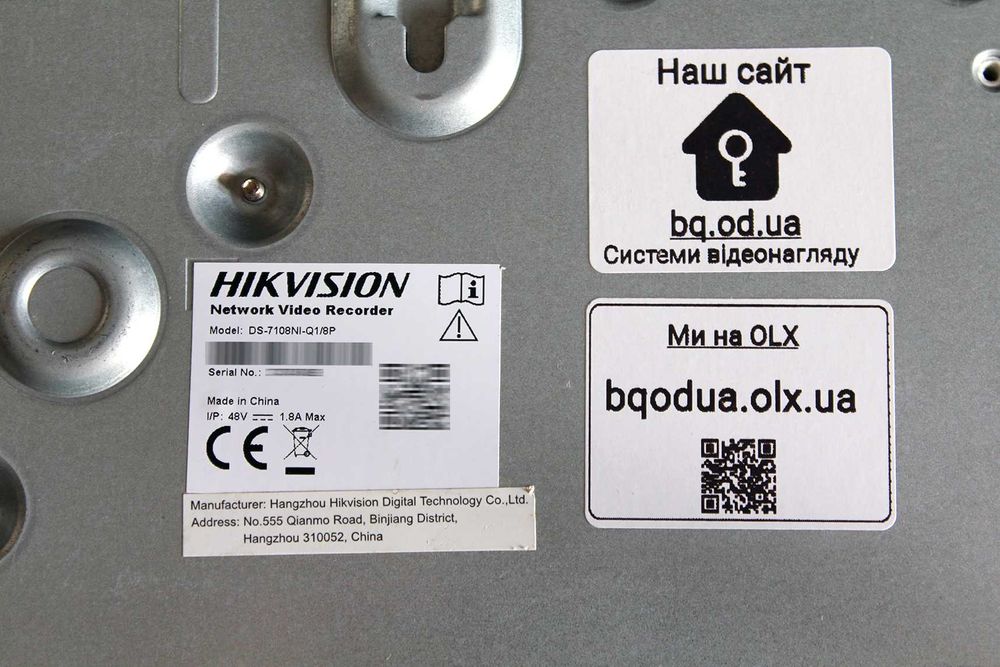 8 канальный POE видеорегистратор NVR Hikvision DS-7108NI-Q1/8P