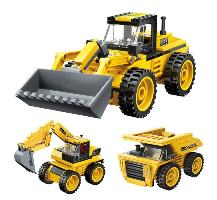 Конструктор 3 в 1 QMAN 42110 Спецтехника, экскаватор, грузовик
