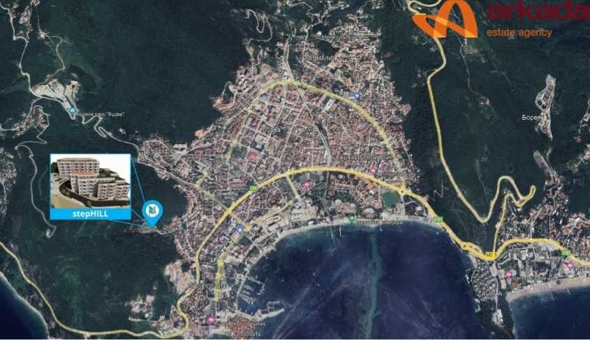 Продам 1к. квартиру в Чорногорії (Будва) з видом на море та ліс!!!46м2