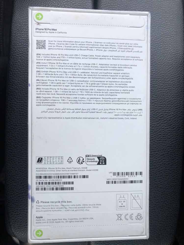 Iphone 16 Pro Max 512 TB