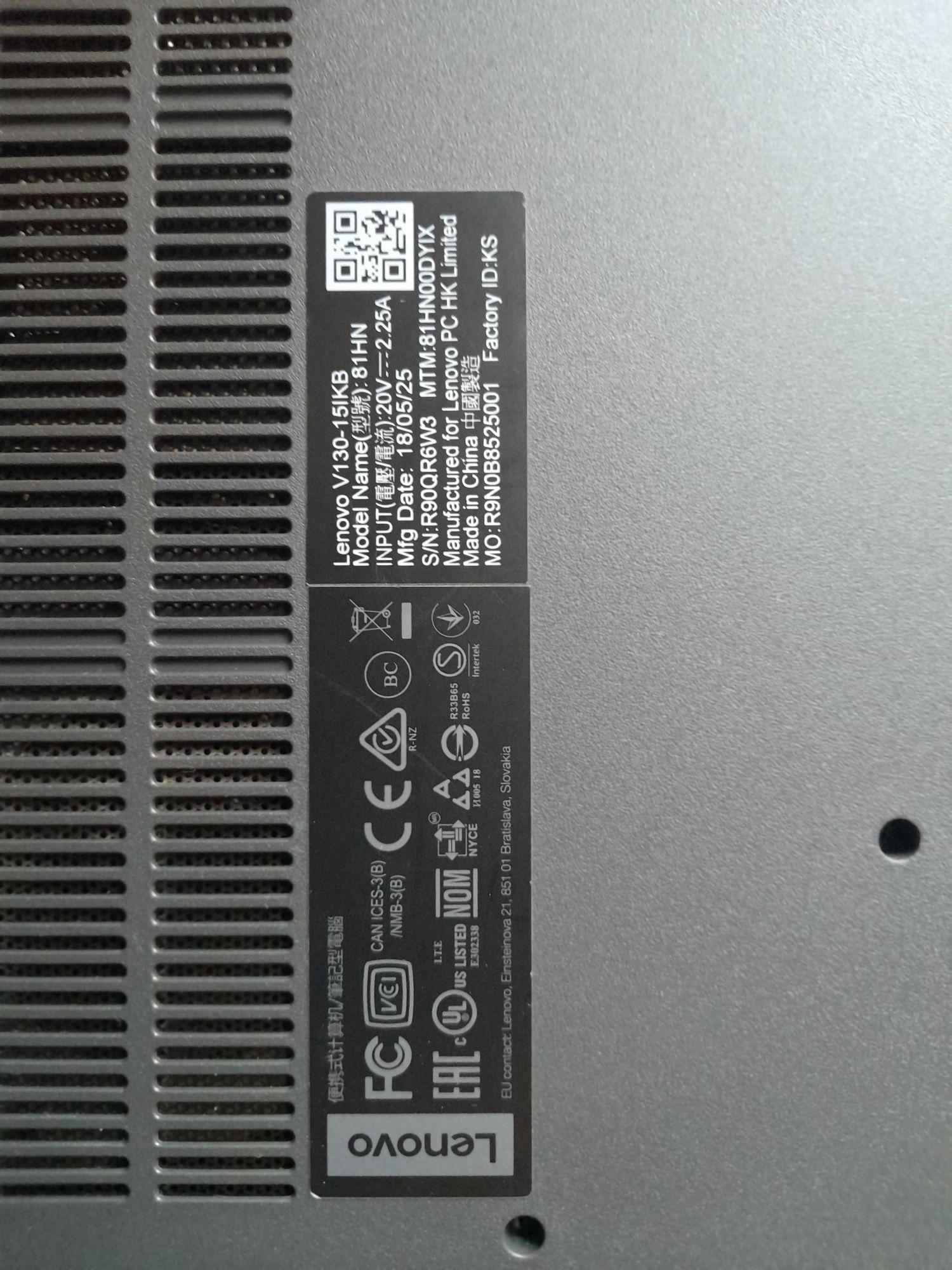 Ноутбук Lenovo V130-15IKB . LAPTOP-NPG 61E01