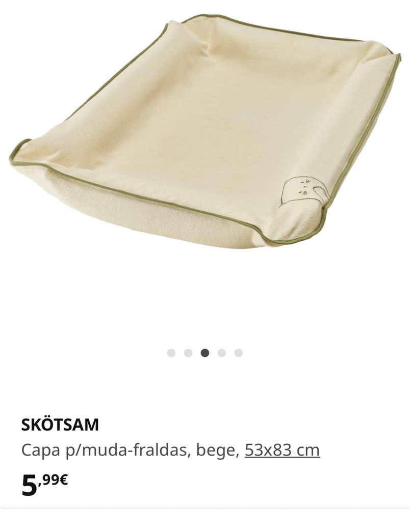 2 capas muda fraldas Ikea