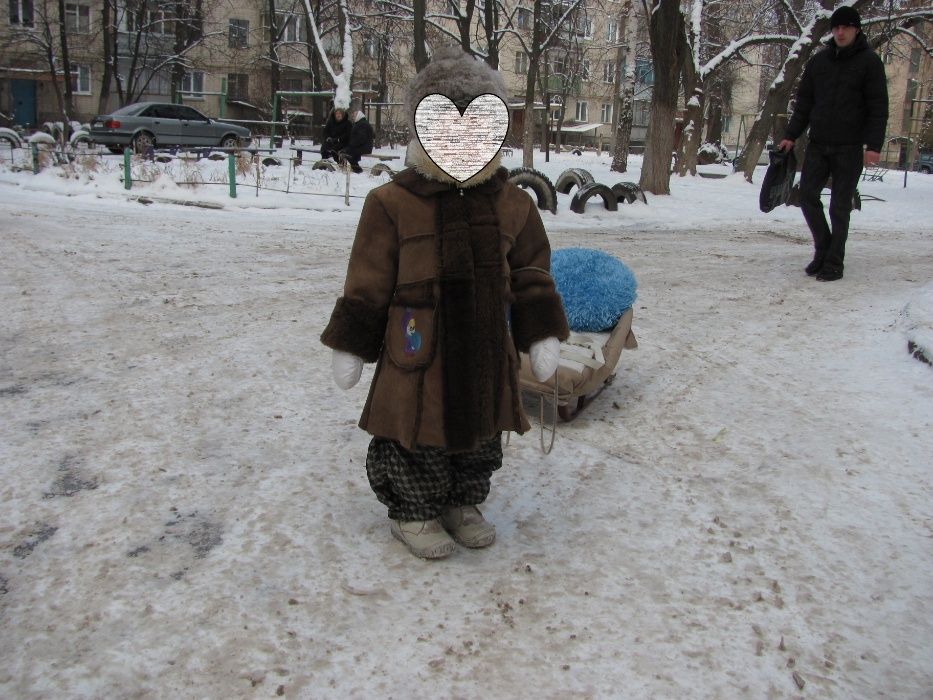 Натуральная эксклюзивная дублёнка для девочки, шуба, зимняя