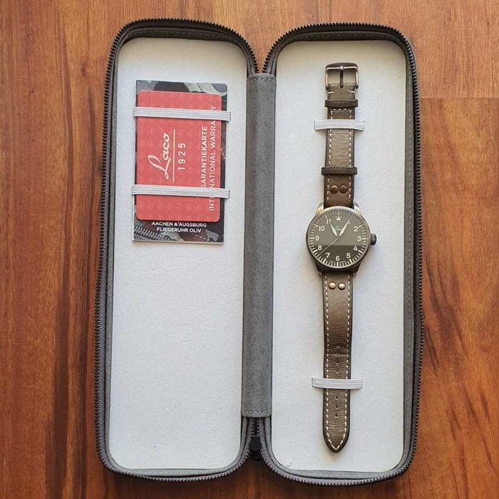 Męski zegarek automatyczny Laco Augsburg Oliv 42 Limited 233 z 250