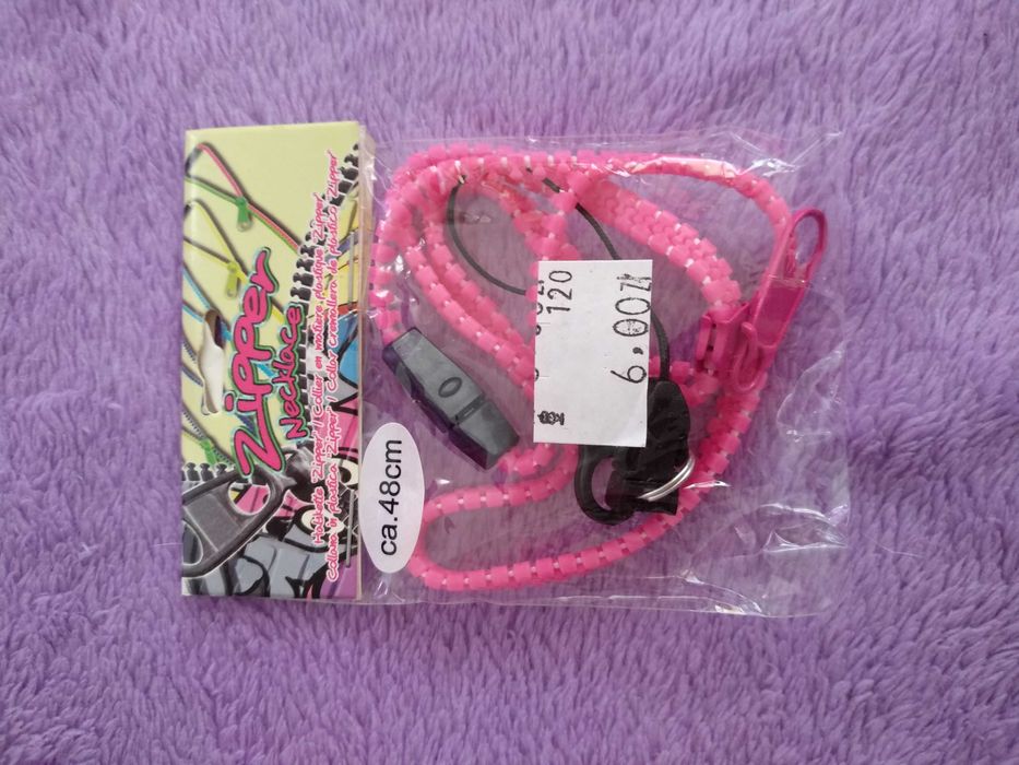 naszyjnik suwak dekoracja kolorowa