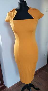 Wiskozowa dopasowana sukienka ASOS rozmiar 38