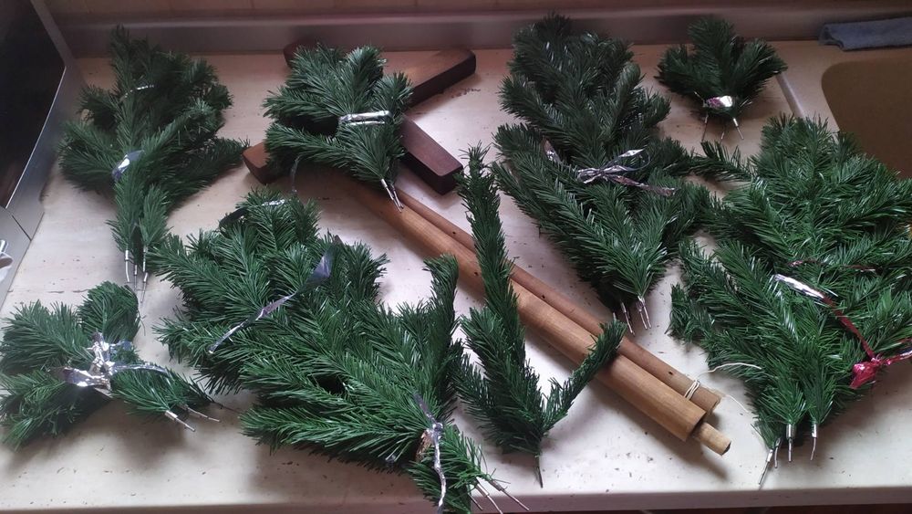 Дед Мороз и ёлка времён СССР , игрушки , бу