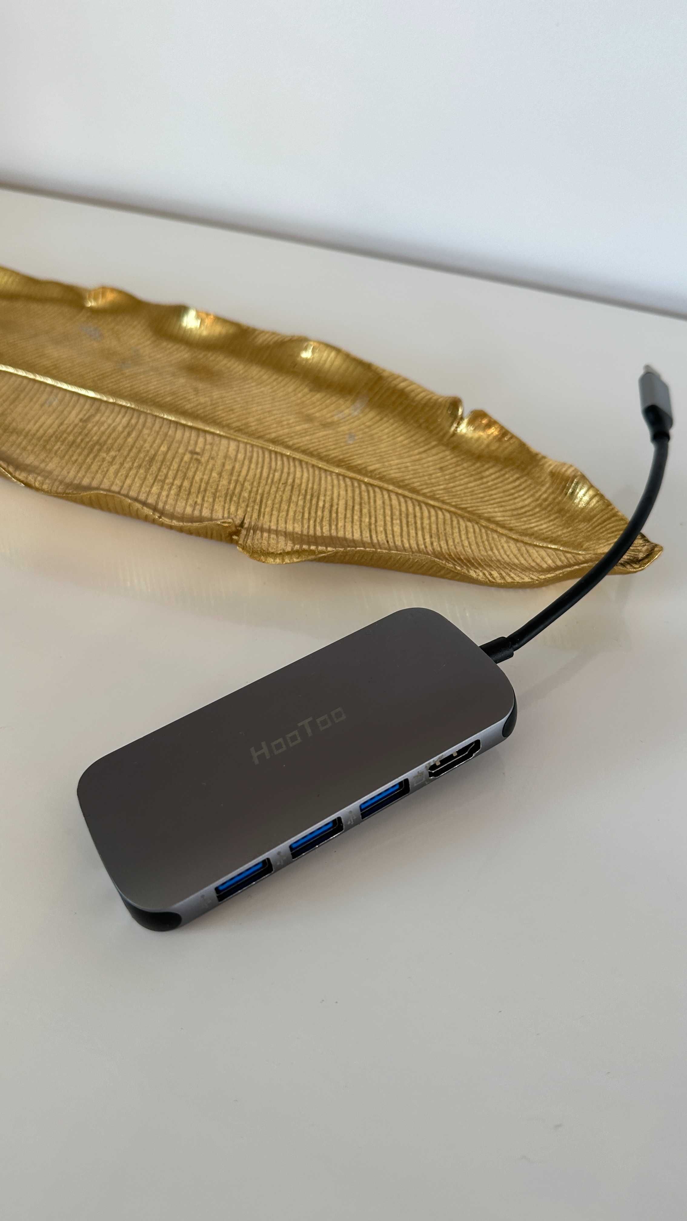 Adaptador Dongle HooToo USB-C - HDMI, SD Card