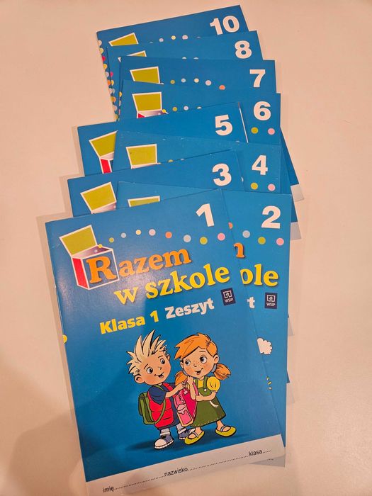 Zeszyt "Razem w szkole" kl.1 Części 1, 2, 3, 4, 5, 6, 7, 8 i 10 ZESTAW