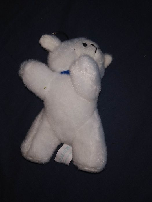 Maskotka brelok biała owieczka