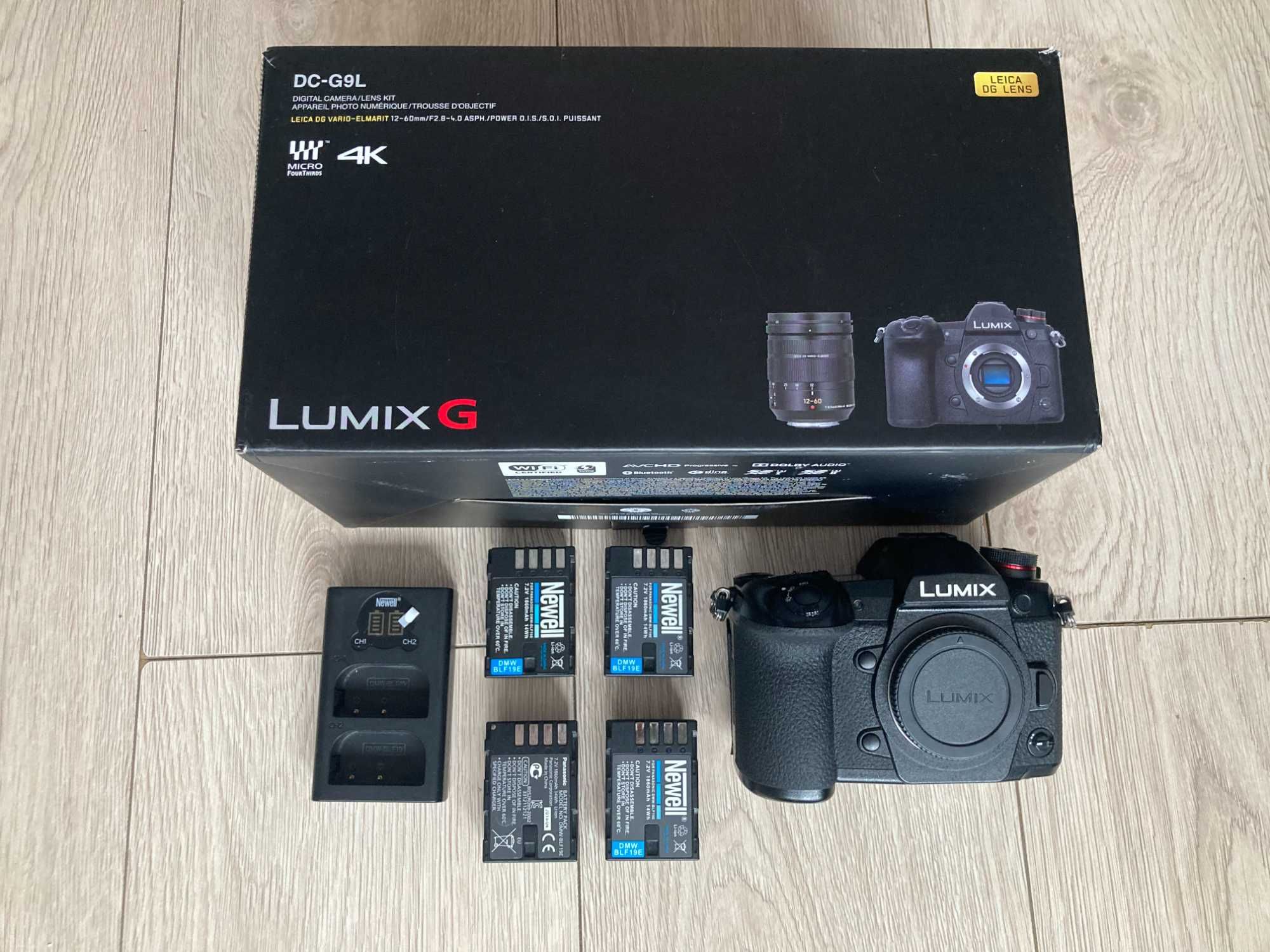 LUMIX G9 + 4 baterie + ładowarka