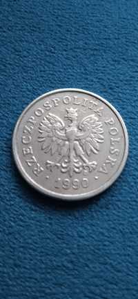 Moneta, monety, 50 groszy , 1990