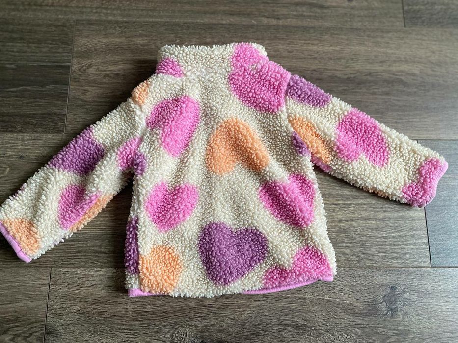 Дитяча демісезонна флісова куртка шерпа для дівчинки h&m 9-12 місяців