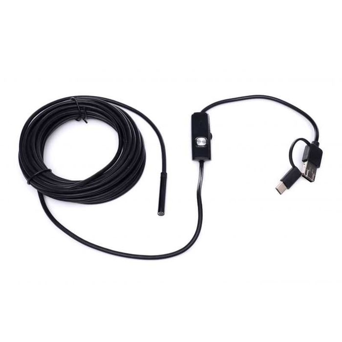 KAMERA ENDOSKOPOWA inspekcyjna USB 3w 1 wodoodporny kabel KD10412