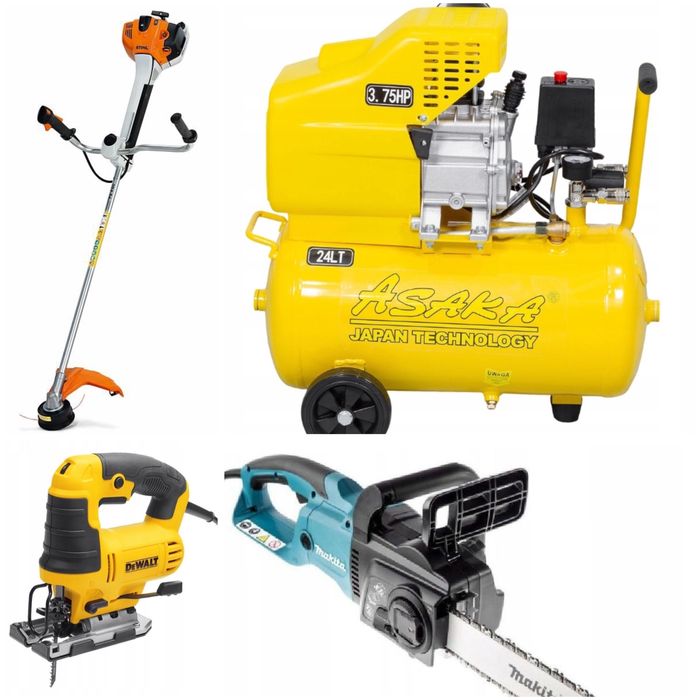 Wypożyczalnia wynajm kafara wertykulatora wiertnicy kosy spalinowej