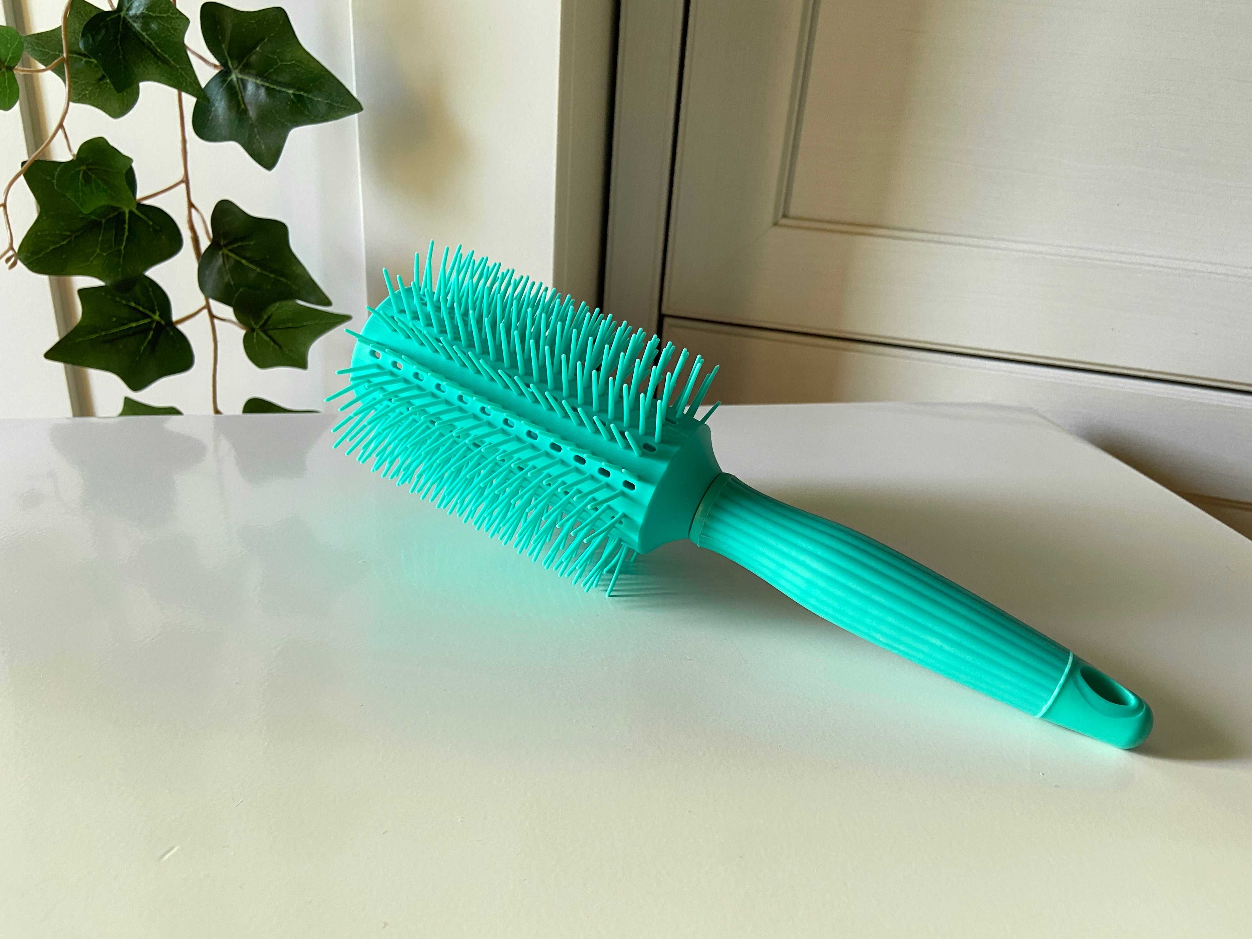 Escova de cabelo redonda de silicone