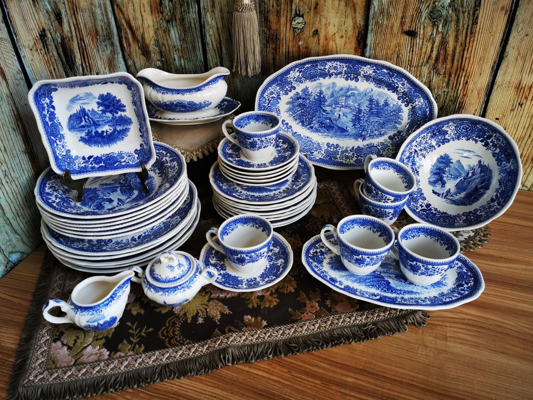 Cukiernica i mlecznik, Burgenland, Villeroy&Boch, porcelana UNIKAT