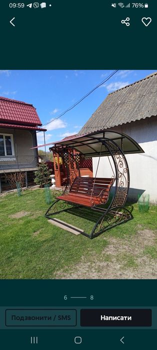 Ковані садові гойдалки