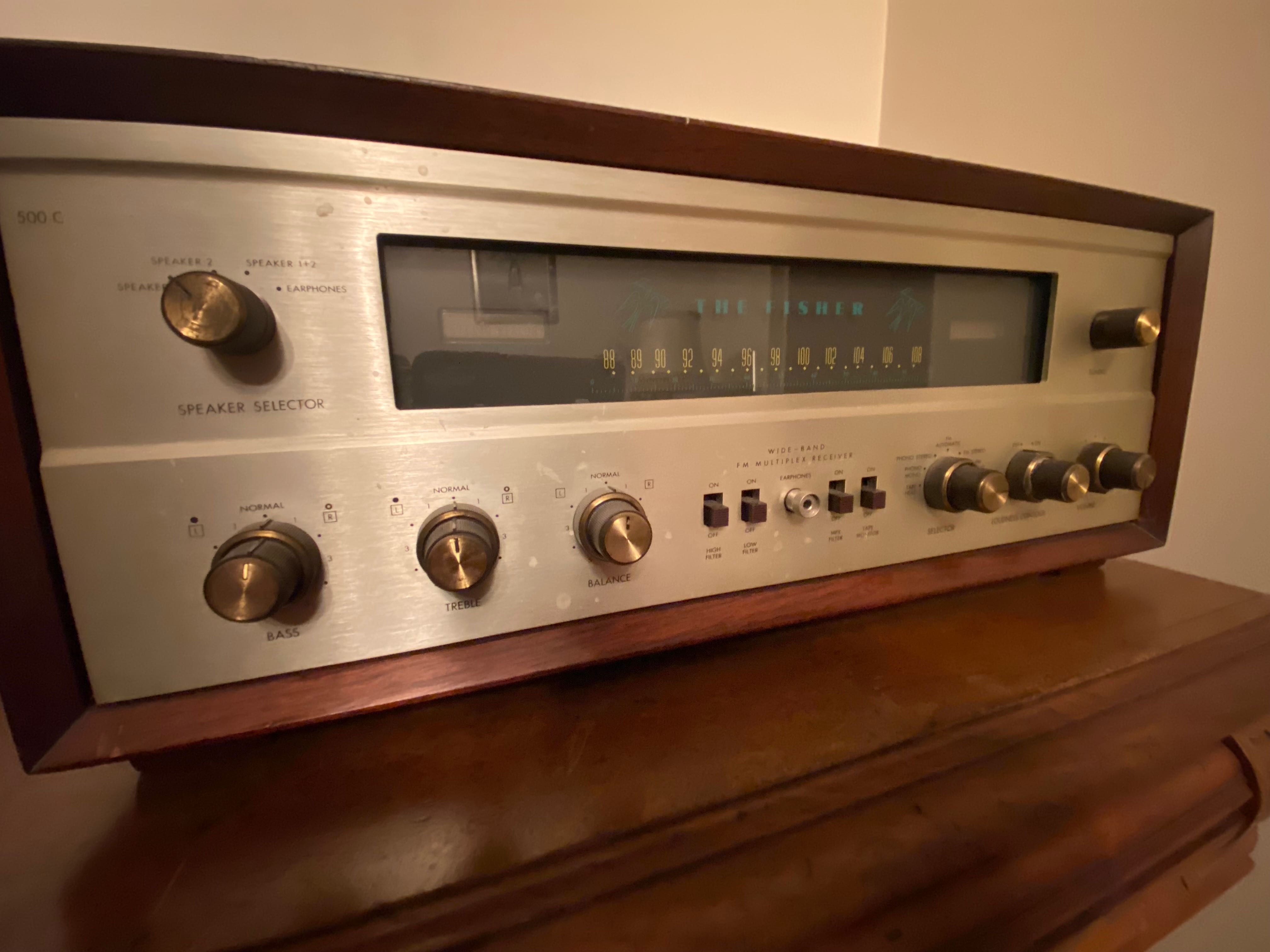 The Fisher 500c stereo receiver