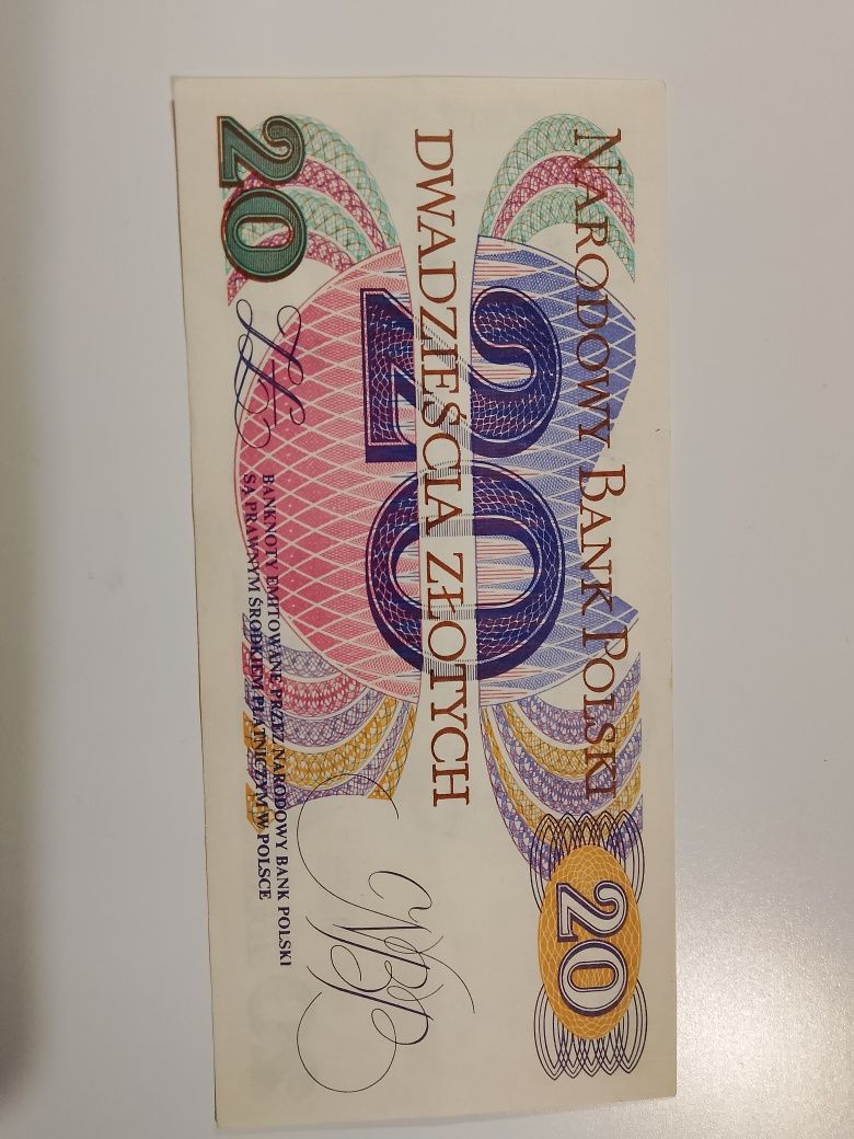 Banknot PRL 20 zł
