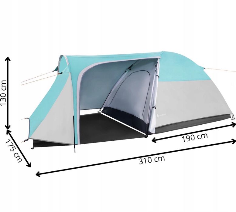 Namiot 3-Osobowy Springos Duży 310cm Turystyczny Biwak Kempingowy