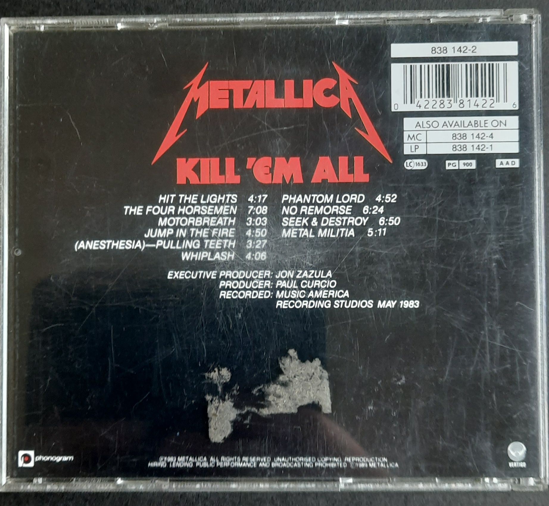 Metallica - Kill'em all cd.