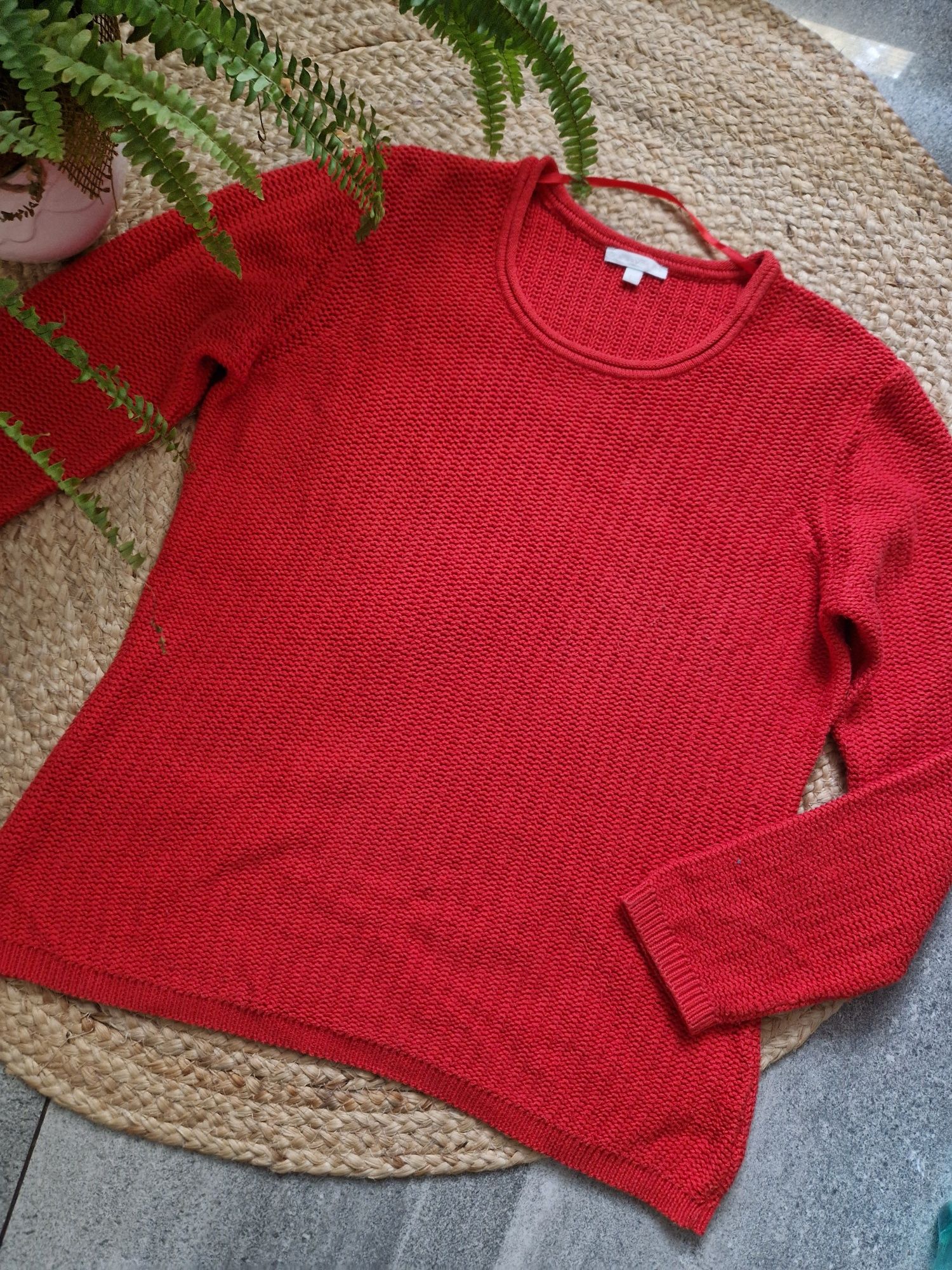 Czerwony sweter z bawełną Charles Vogele