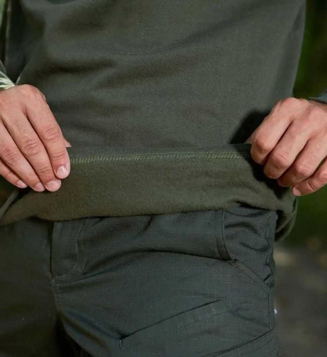 Військовий утеплений гольф на байці олива армійська тепла водолазка