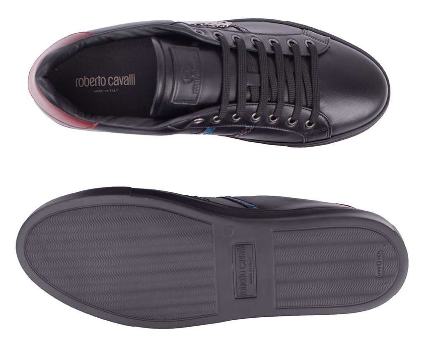 ROBERTO CAVALLI skórzane włoskie buty sneakersy NOWE 46