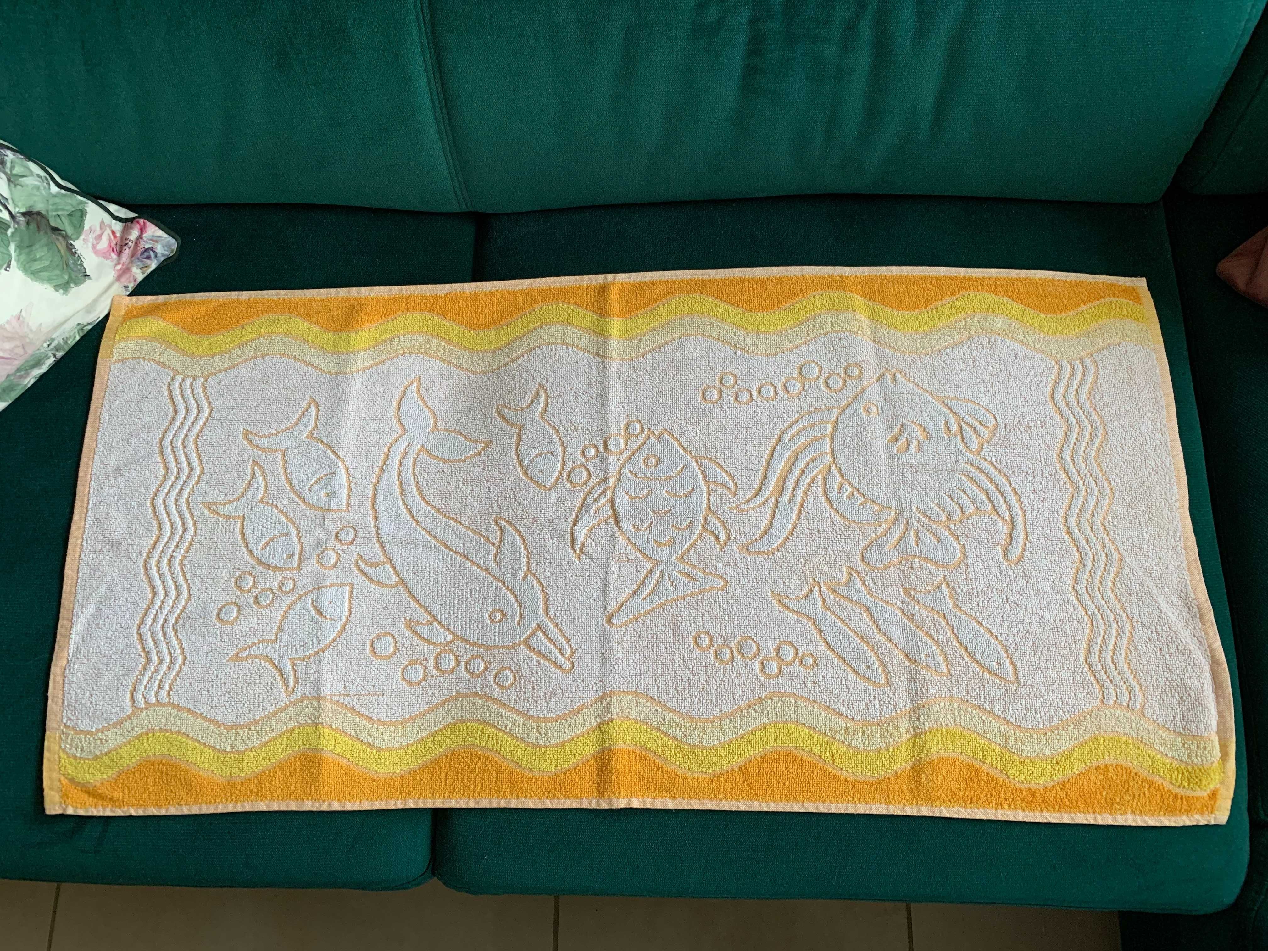 Ręcznik z motywem ryb i delfina 50 x 100 cm, 100% bawełna