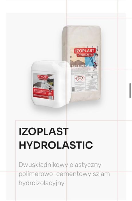 Polimerowo-cementowy szlam hydroizolacyjny Izoplast Hydroplastic