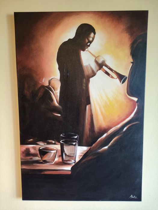 Obraz olejny Jazz Mile Davis 90 cm x 60 cm