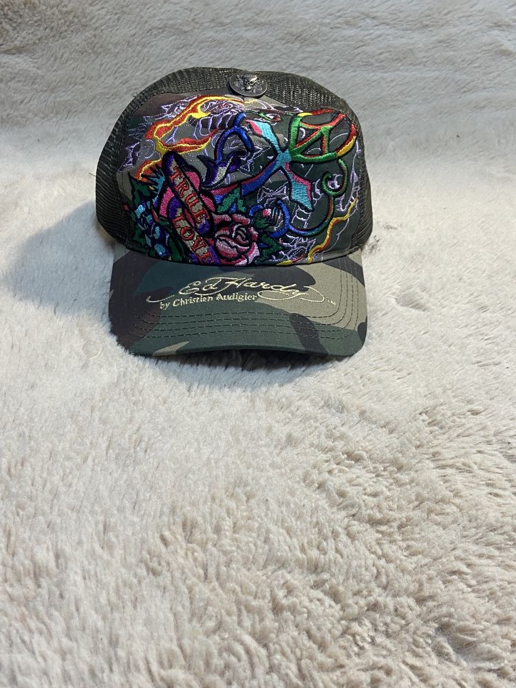кепка ed hardy cap ед харді бейсболка ед харди sk8 opium Y2k rap camo