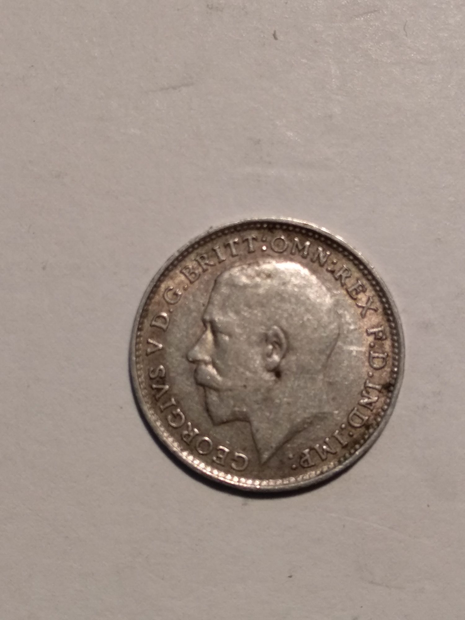 Moeda de 3 Pence 1919 Prata 0,925 Inglaterra