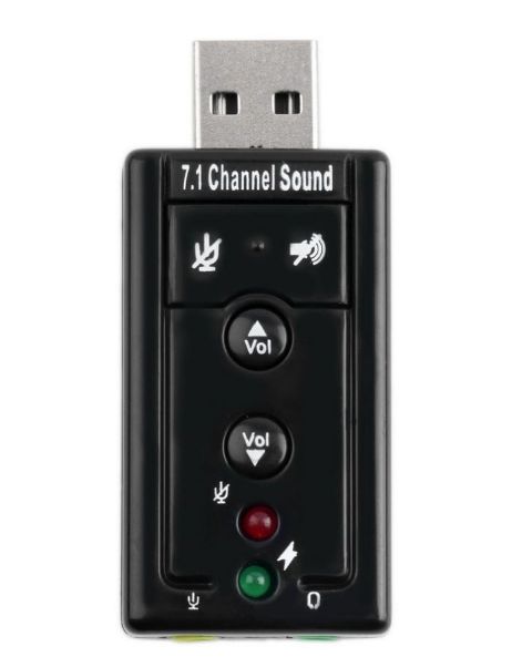 Внешняя USB Звуковая карта 7.1 3D звук регулятор громкости звуковуха