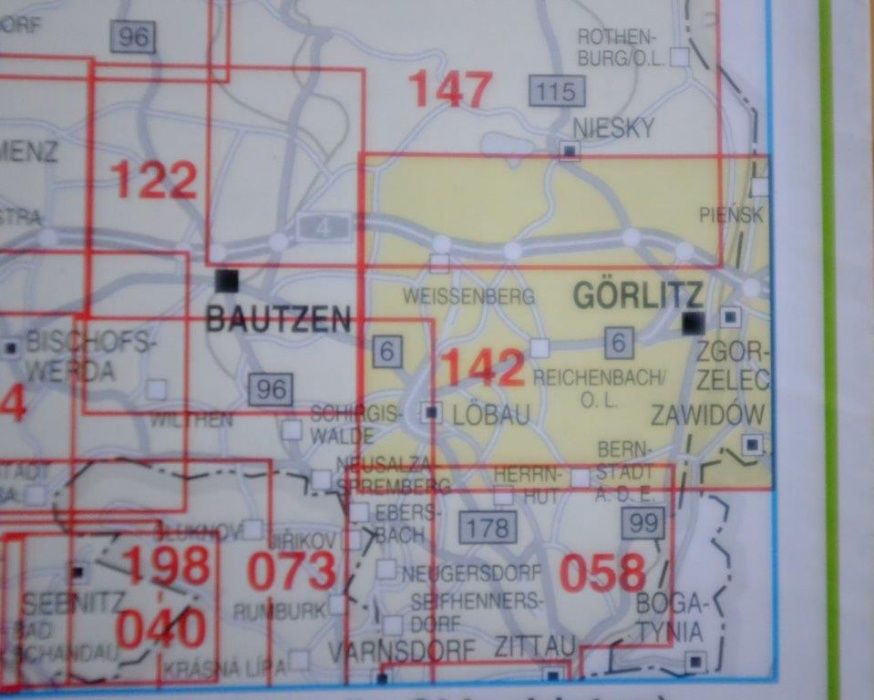 Nowa mapa rowerowa Zgorzelec Görlitz Löbau Verlag Dr Barthei