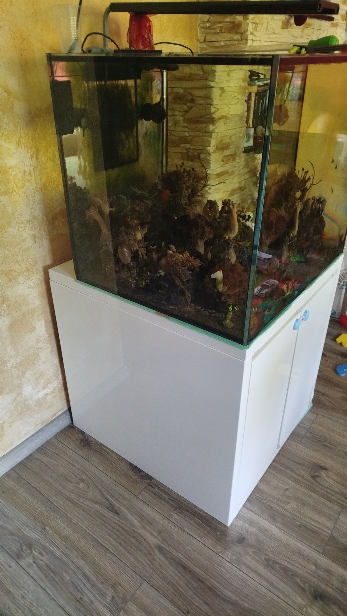 Akwarium kostka 252l. Z sumpem i szafką