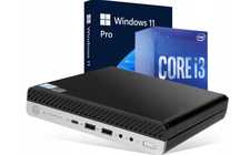 Mini Komputer HP 600 G3 i3-7100T Win11 Pro 10GB RAM SSD 128GB HD630