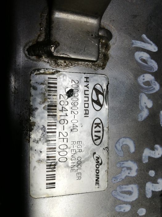 Chłodniczka spalin EGR 28416-2f000Hyundai Kia 2 2 CRDi