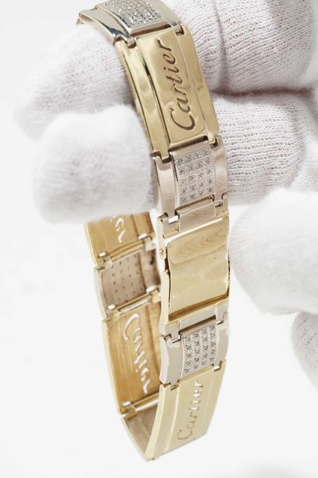 Bransoletka złota 14K z brylantami 34.83g