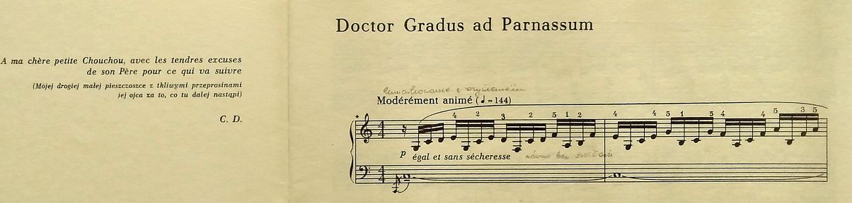 Nuty, C. Debussy, Kącik dziecięcy, Sześć dedykowanych utworów.PWM 1974