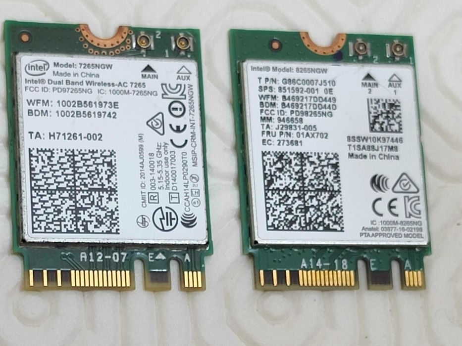 Placas WiFi Intel com Bluetoot